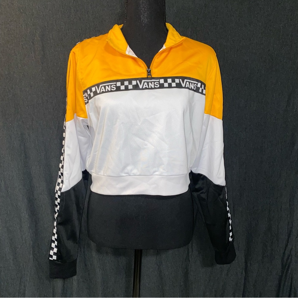 VANS CROPPED ZIP UP HOODIE